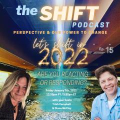 the SHIFT Podcast with Trish Campbell & Diane McClay: Perspective & Our Power to Change: Episode 15 - Are You Reacting or Responding?